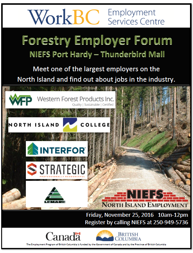 Forestry Forum Port Hardy NIEFS North Island Employment